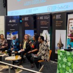 Maureen Penjueli, Joy Lehuanani Enomoto, Dr Virginia Marshall, Dr Melinda Mann and Ronny Kareni speaking on the "Trans-Indigenous Reflections on Sovereignty and Self-determination" panel for AAPS 2023!