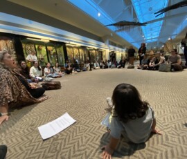 Associate Professor Ali Gumillya Baker's tour of the Pacific collection at the South Australian Museum for the postgraduate/ECR workshop (2026)